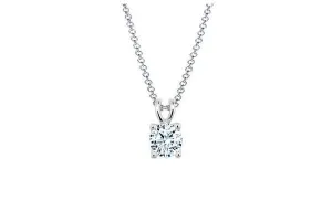 0.75 Carat Round Brilliant Cut White Gold Diamond Halo Pendant
