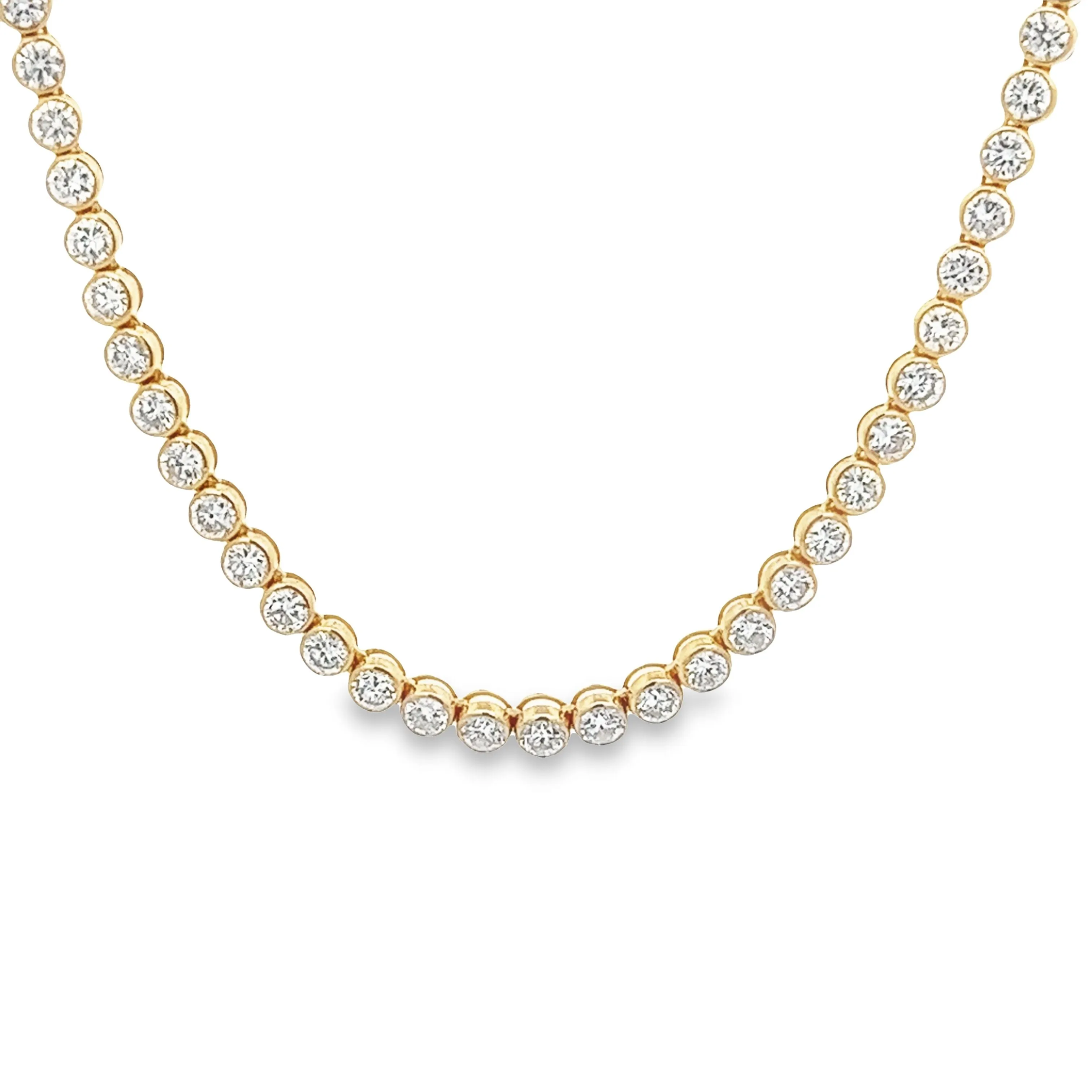 10.24ct 18k Yellow Gold Diamond Necklace