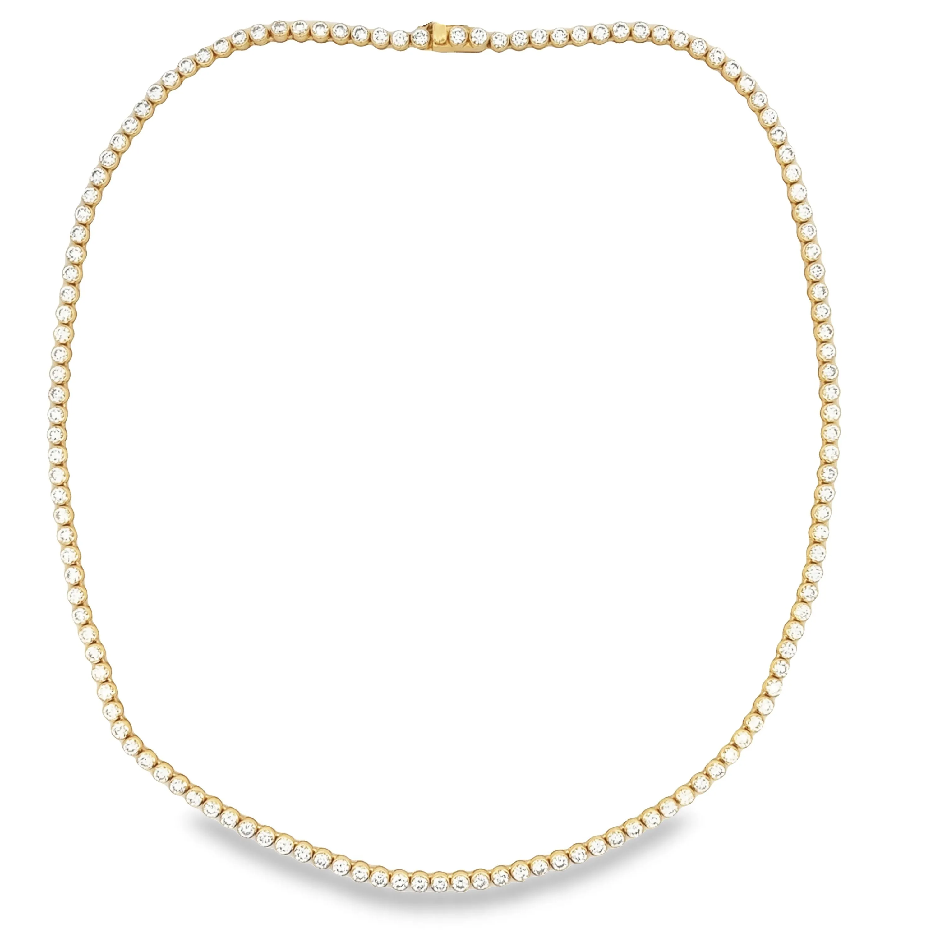 10.24ct 18k Yellow Gold Diamond Necklace