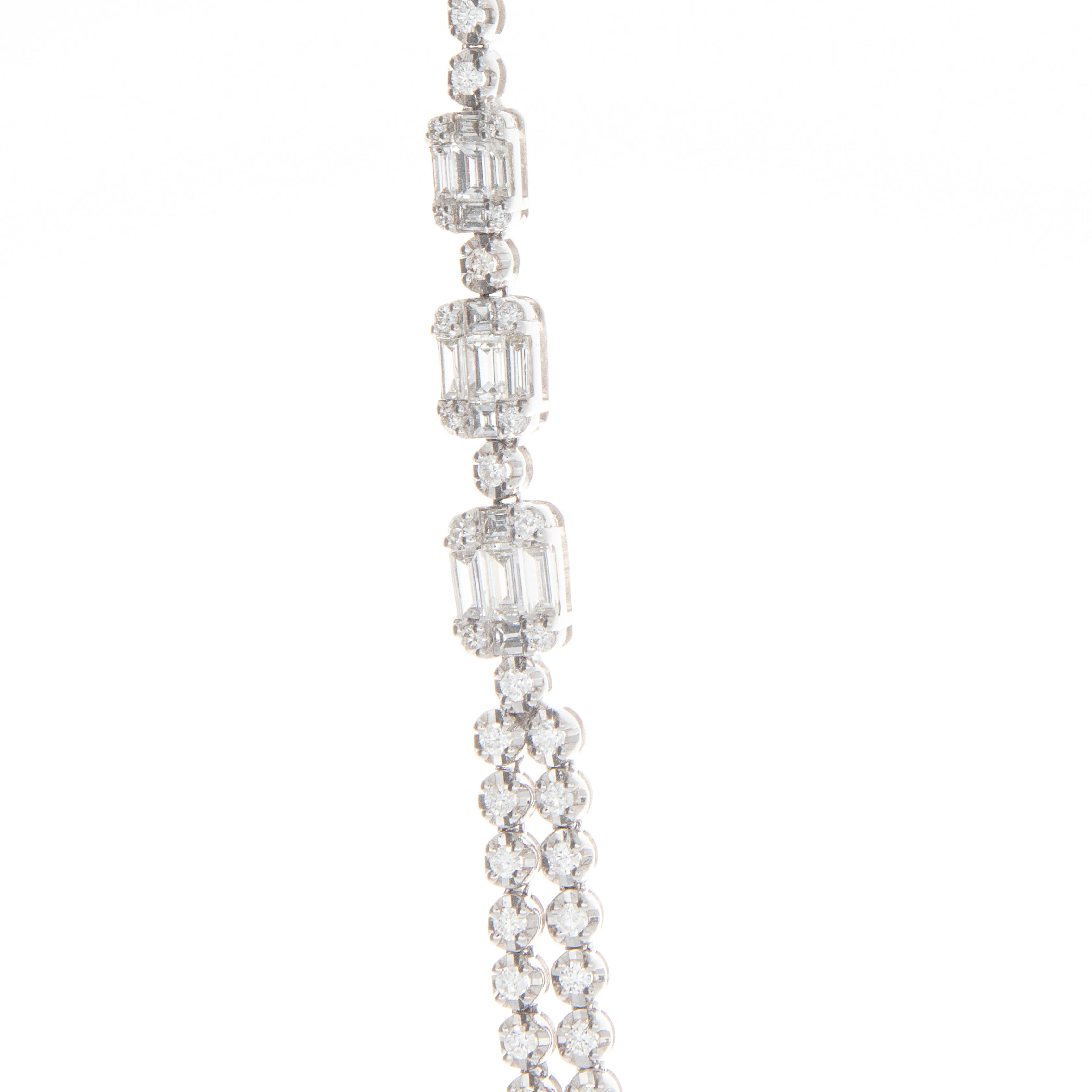 18k White Gold Double Layer Necklace