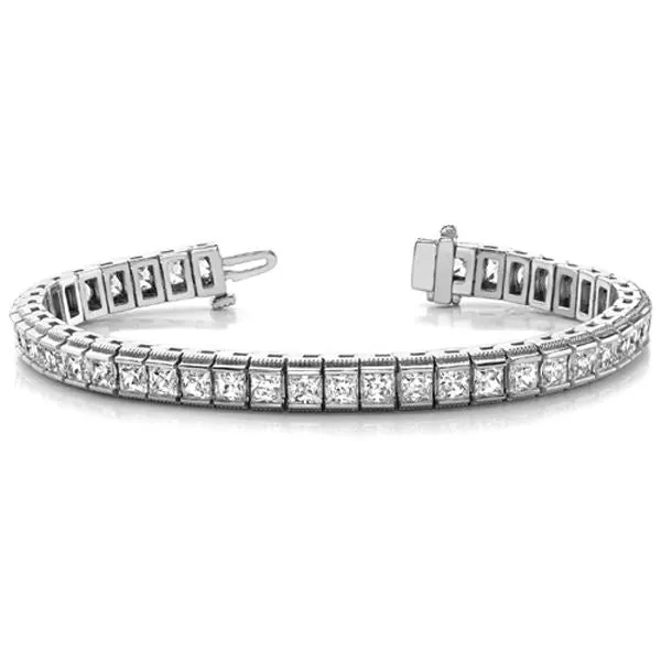 4.50 Carat T.W. White Gold Diamond Tennis Bracelet