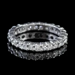 Antique Edwardian Diamond Full Eternity Ring 2Ct Diamond 18Ct Gold Circa 1915