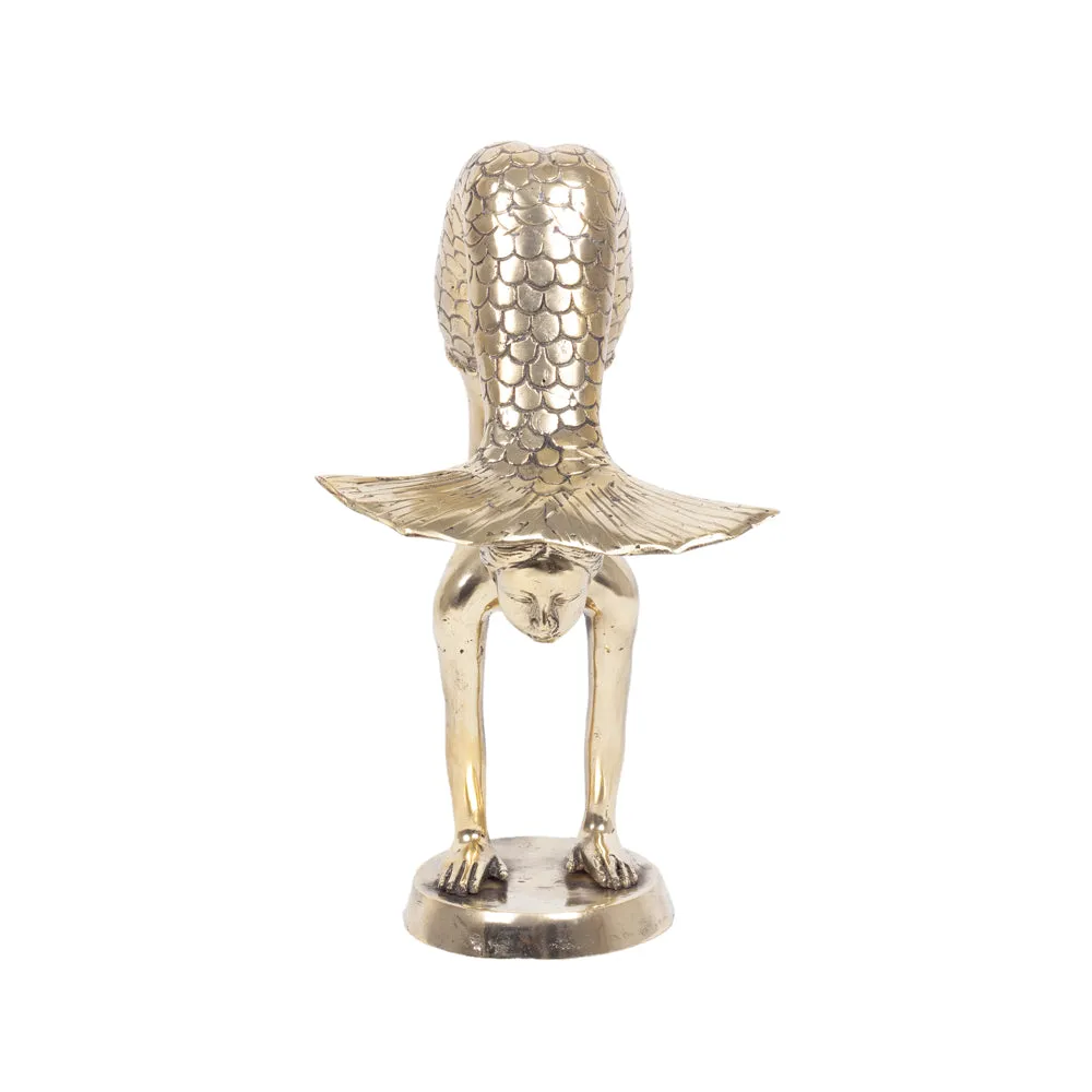Brass Yoga Mermaid