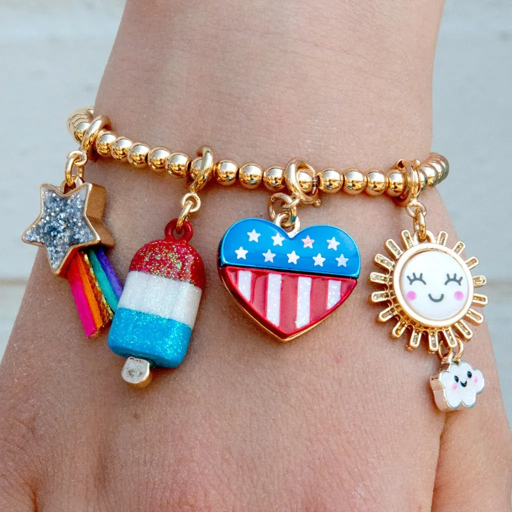 CHARM IT! Gold Glitter Shooting Star Cha
