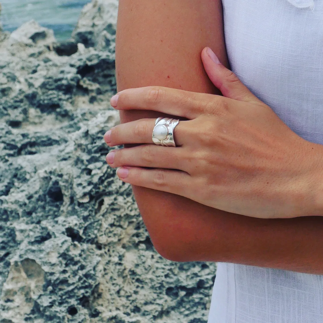 Deep Sea Pearl Ring
