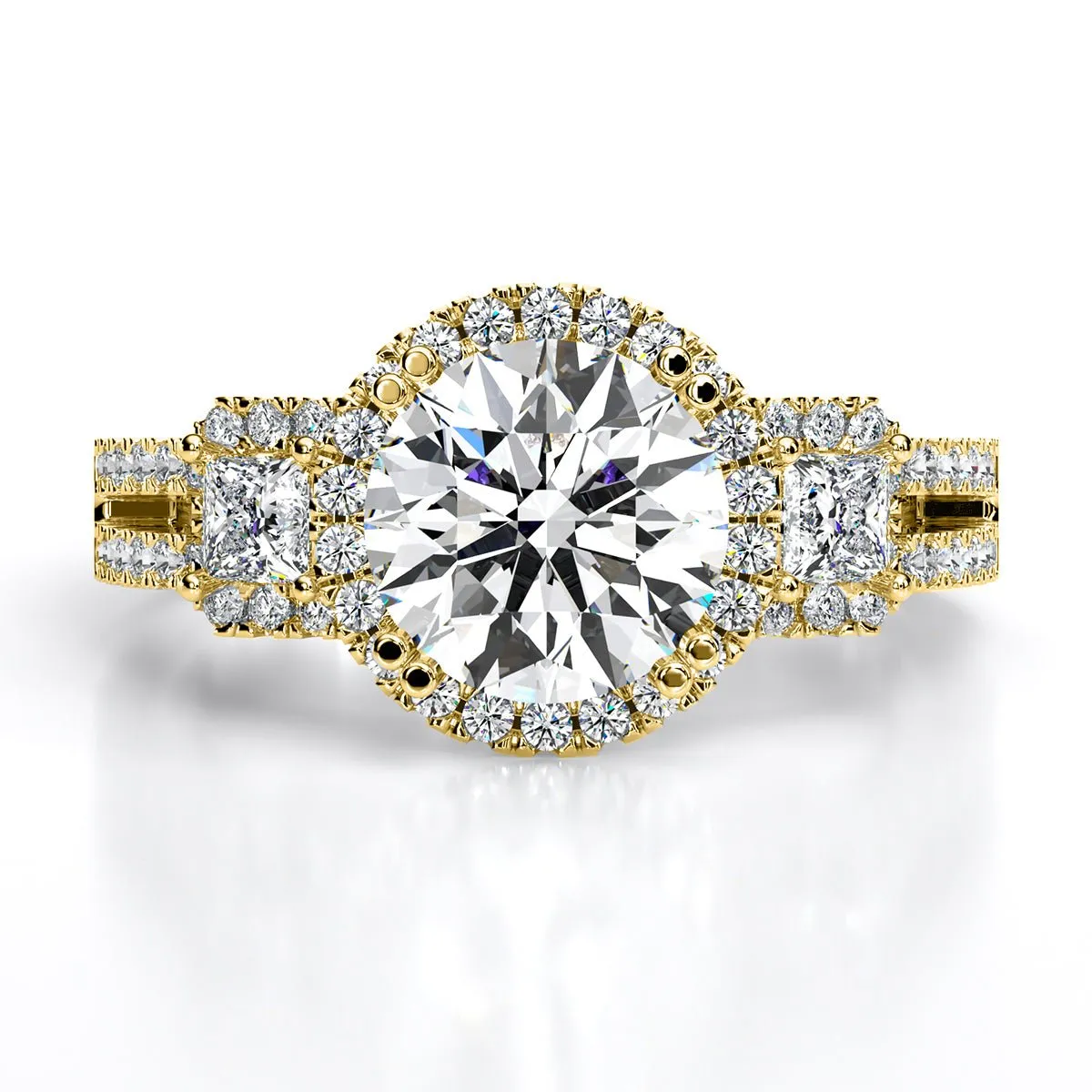 Erica - Round Moissanite Engagement Ring