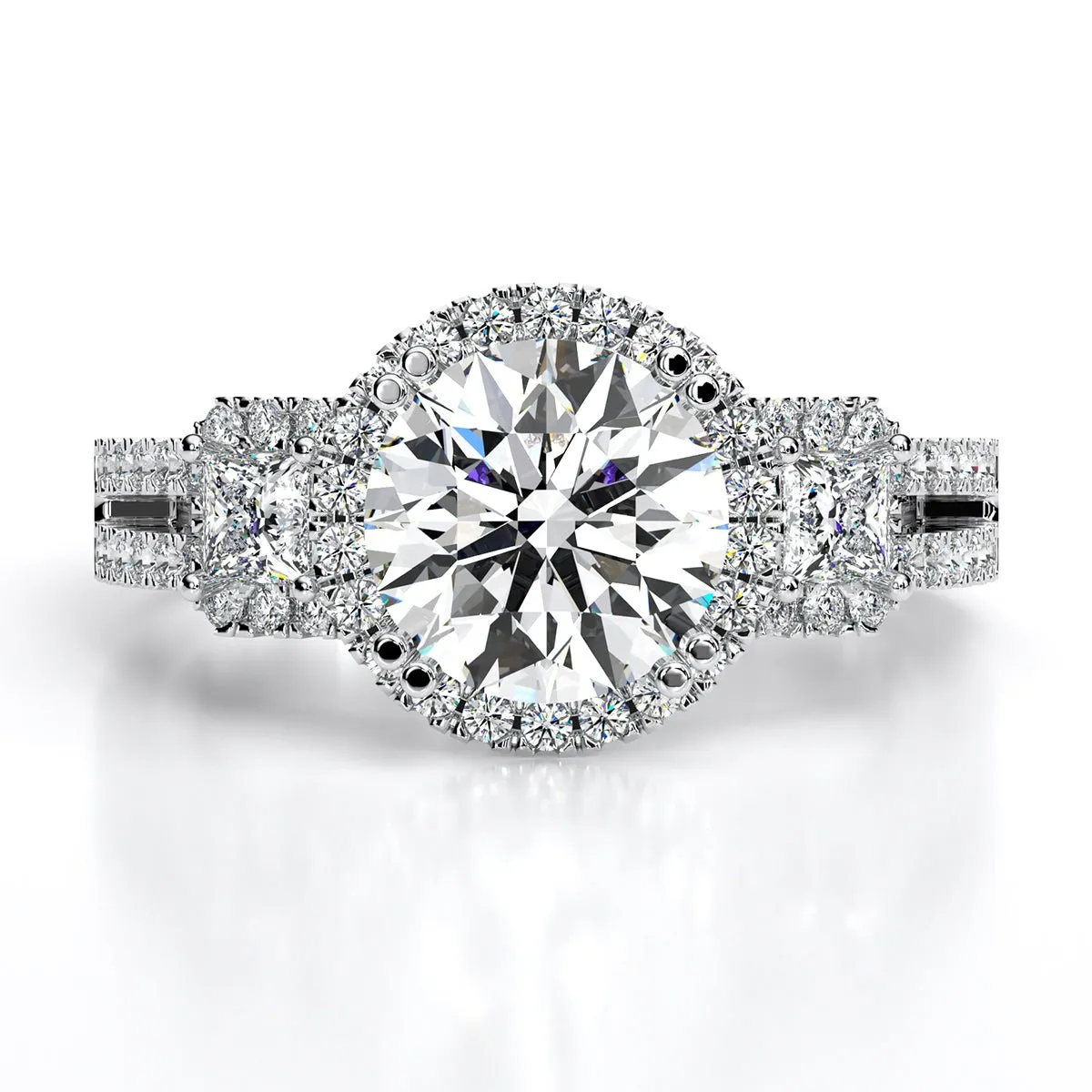 Erica - Round Moissanite Engagement Ring