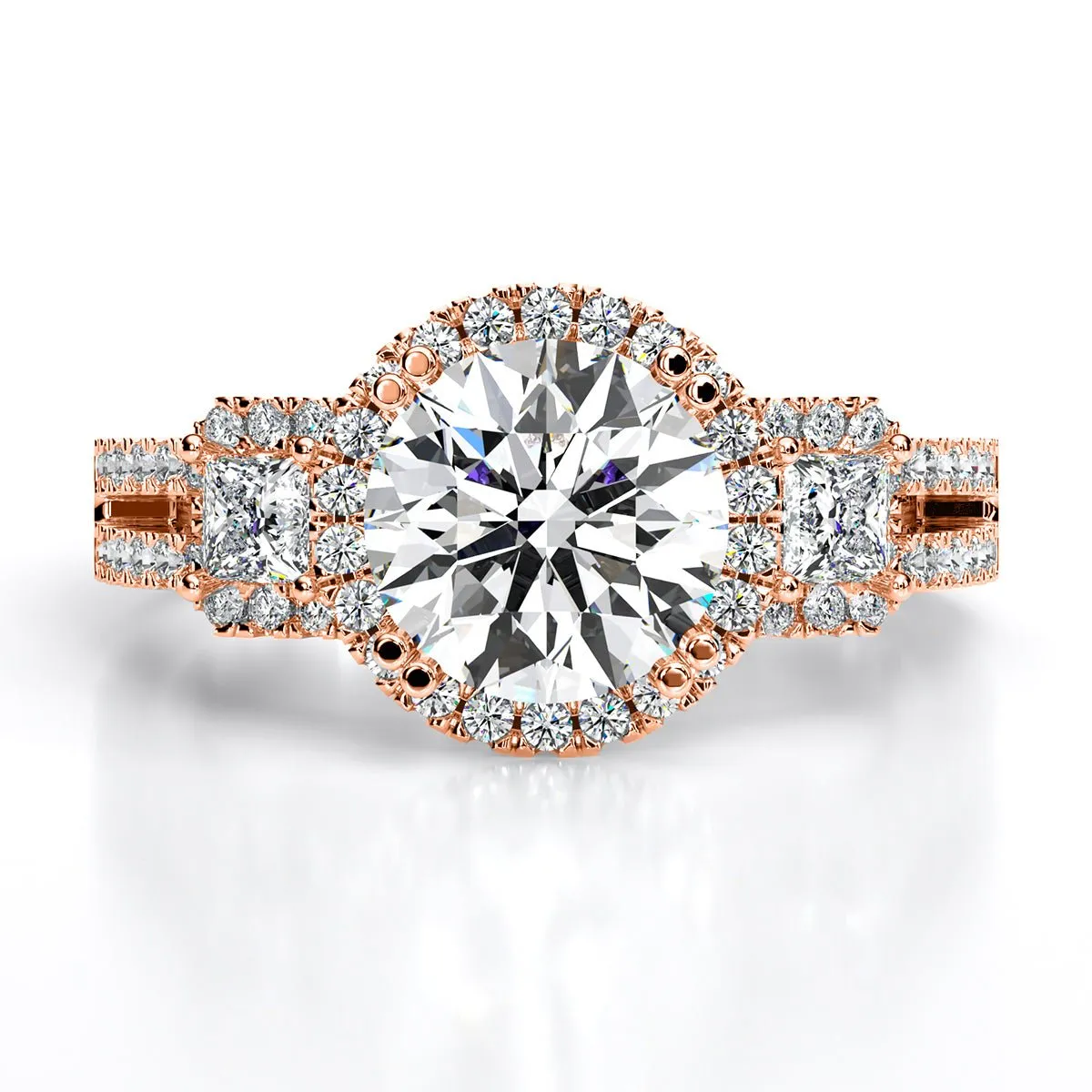 Erica - Round Moissanite Engagement Ring