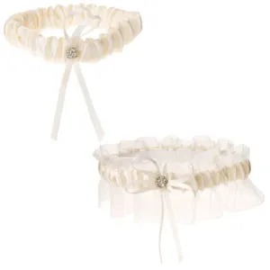 Garter Set Keepsake and Toss Away Cream