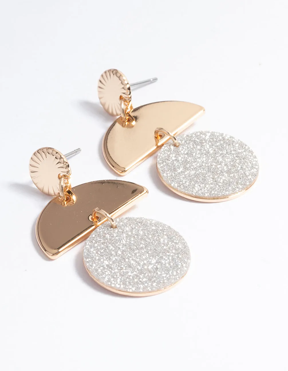 Glitter Triple Drop Earrings