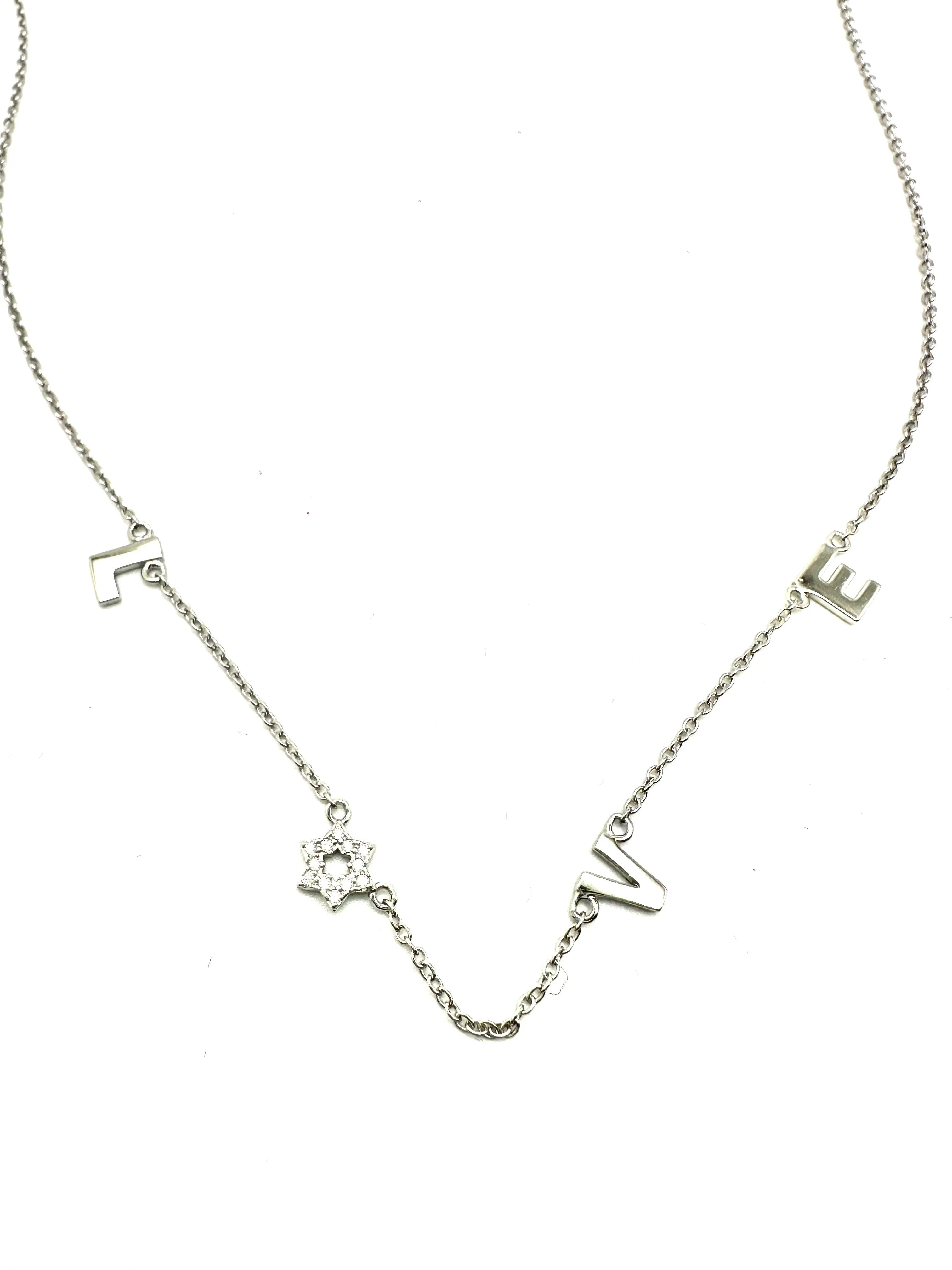 LOVE Star of David Necklace