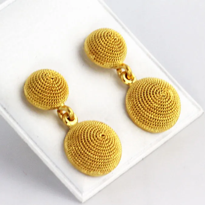 Mycenean Beehives Honey Drops Gold Earrings