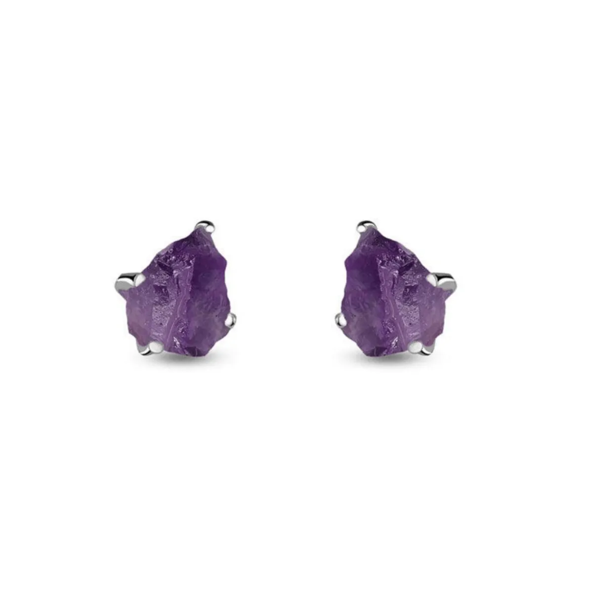 Natural Gemstone Sterling Silver Stud Earrings
