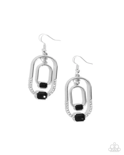 Paparazzi Earring ~ Matching Magic - Black