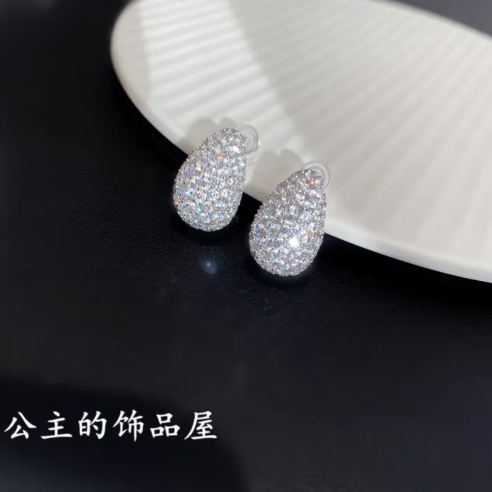 Platinum Glowing crystal Earrings