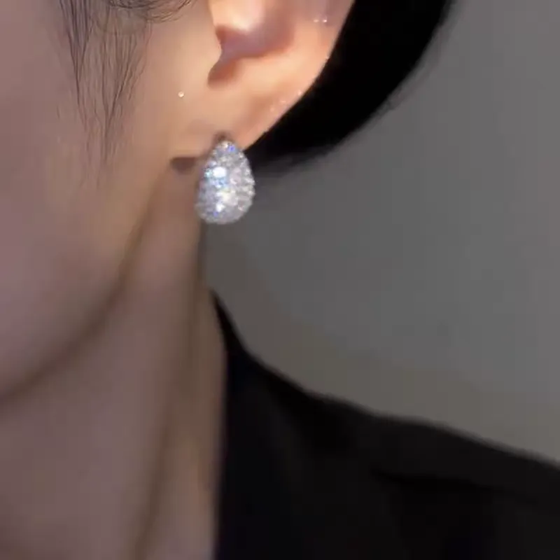Platinum Glowing crystal Earrings