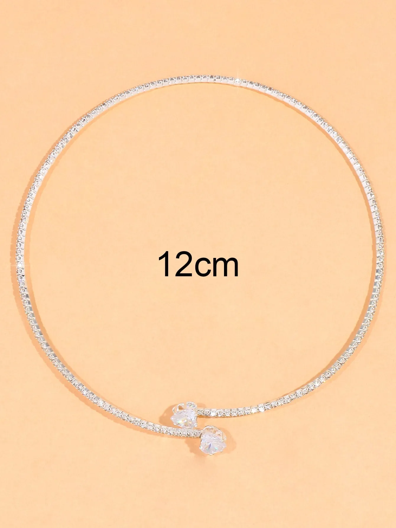 Rhinestone Heart Decor Cuff Choker for Women Jewelry for Women Gift for Her