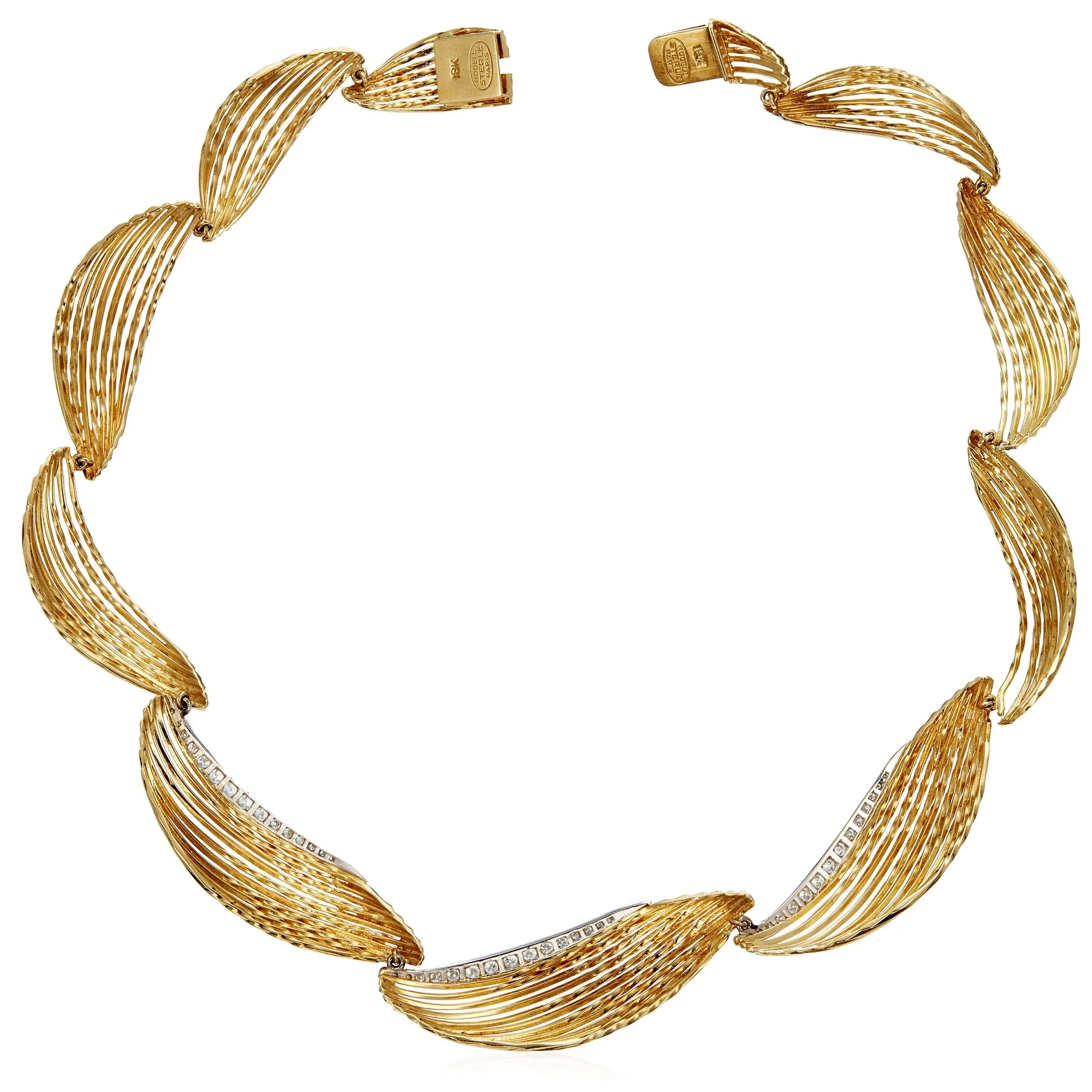 Sterlé Paris Vintage Yellow Gold Diamond Necklace