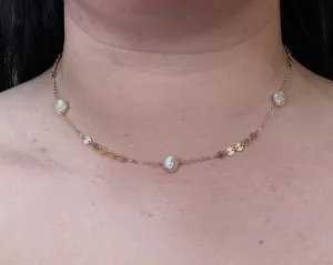 Stone and Sequin Necklace