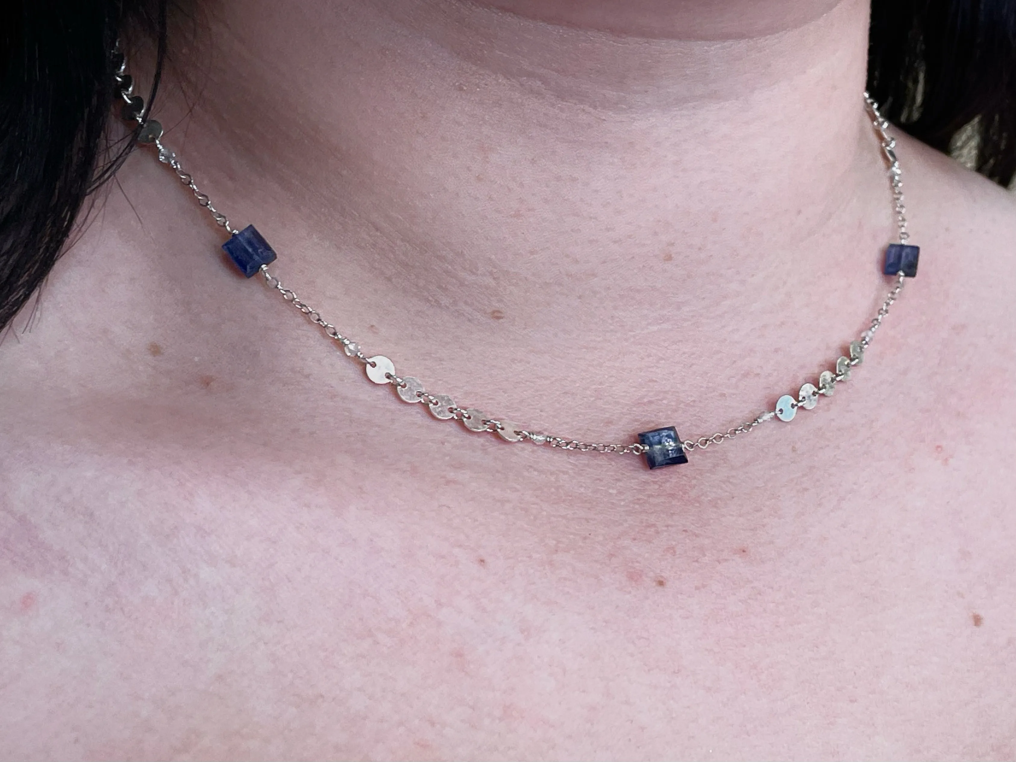 Stone and Sequin Necklace