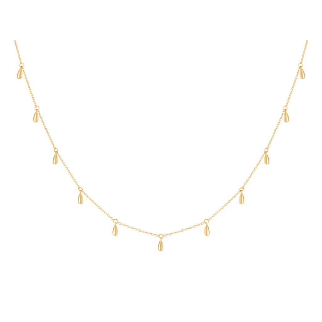 Tear Drop Choker | 18KT Yellow Gold Plate