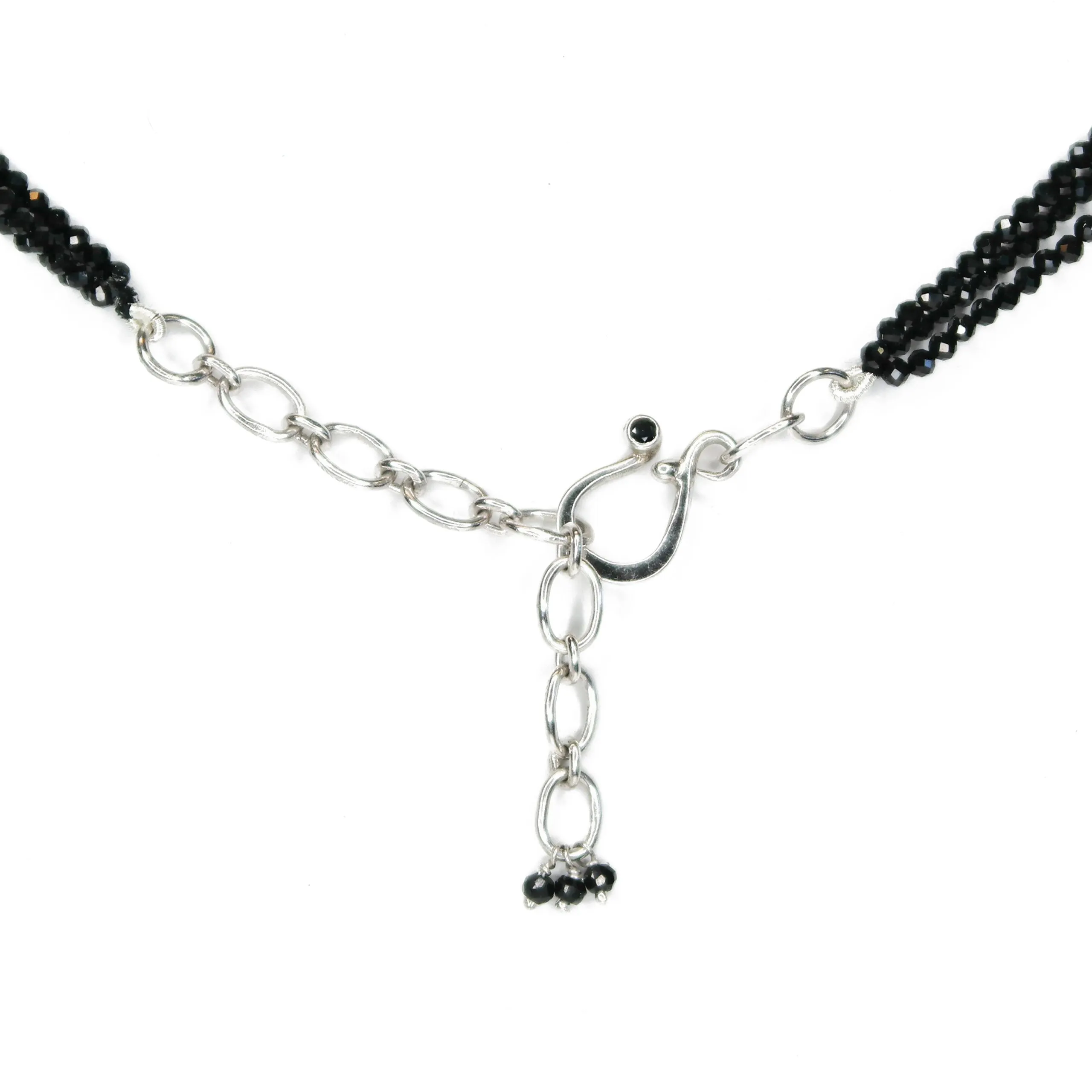 Triple Strand of Shimmering Black Spinel